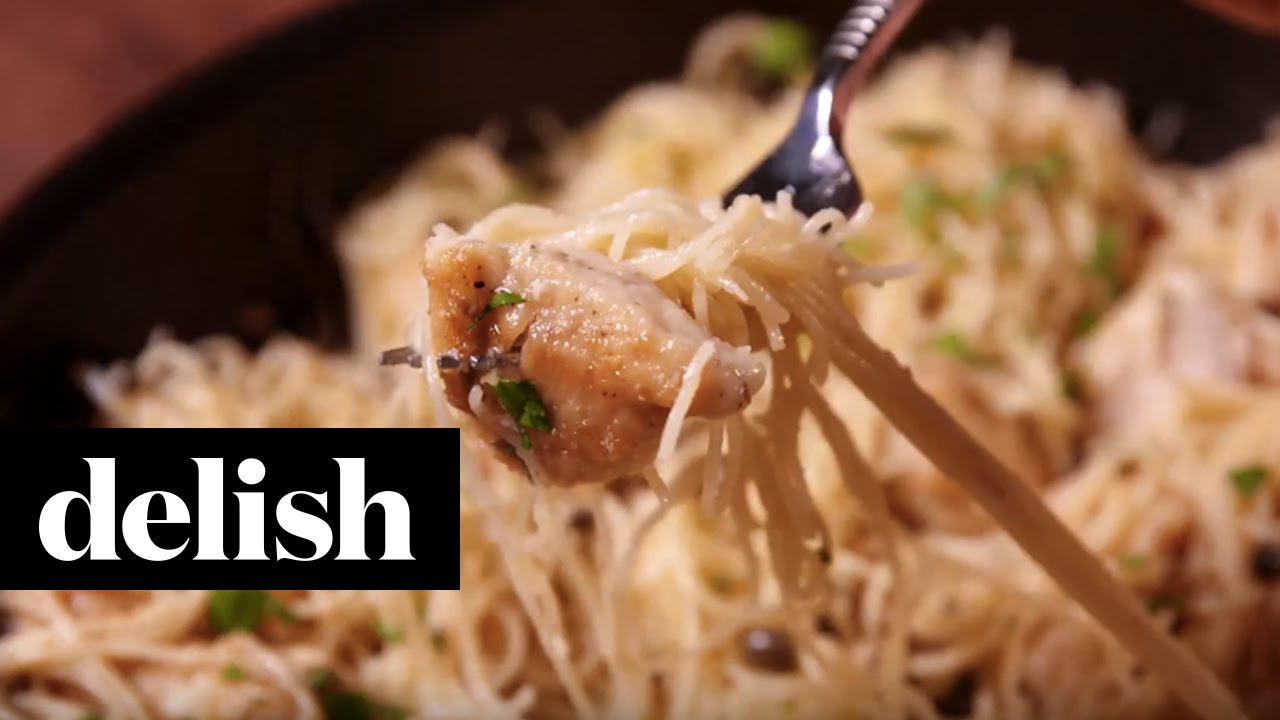 Chicken Piccata Angel Hair | Delish