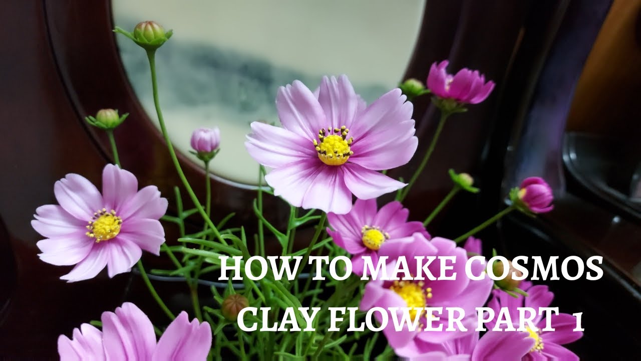 How To Make Cosmos Clay Flower Part 1.Hướng Dẫn Làm Hoa Cánh Bướm Đất Sét Phần 1.Phuong Clay Flower