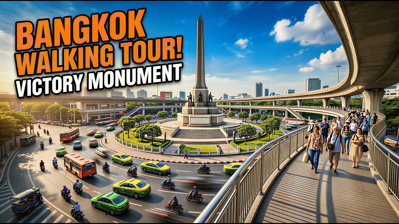 Victory Monument in Bangkok | Shopping around MBK | Walking Tour Victory Point