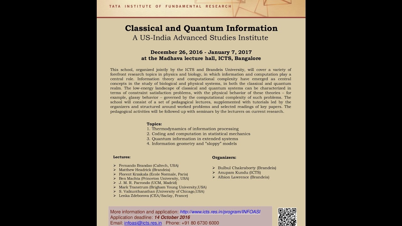 Why do simple models work? Partial answers from information geometry (Lecture 1) by Ben Machta