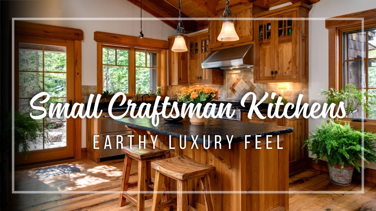 Small Craftsman Inspired Kitchens ✨ Earthy Tones with Handcrafted Luxury Feel