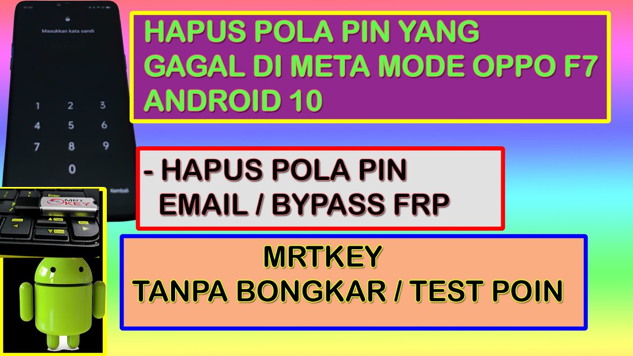 Hapus Pola Sandi Pin Di Oppo F7 android 10  Mengatasi Gagal Meta Mode MRT KEY - Tanpa Bongkar