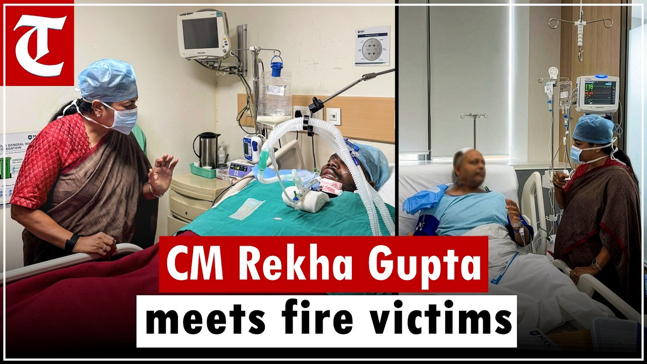 Delhi CM Rekha Gupta Meets Malviya Nagar Fire Victims at Max Hospital; Announces ₹10 Lakh Aid