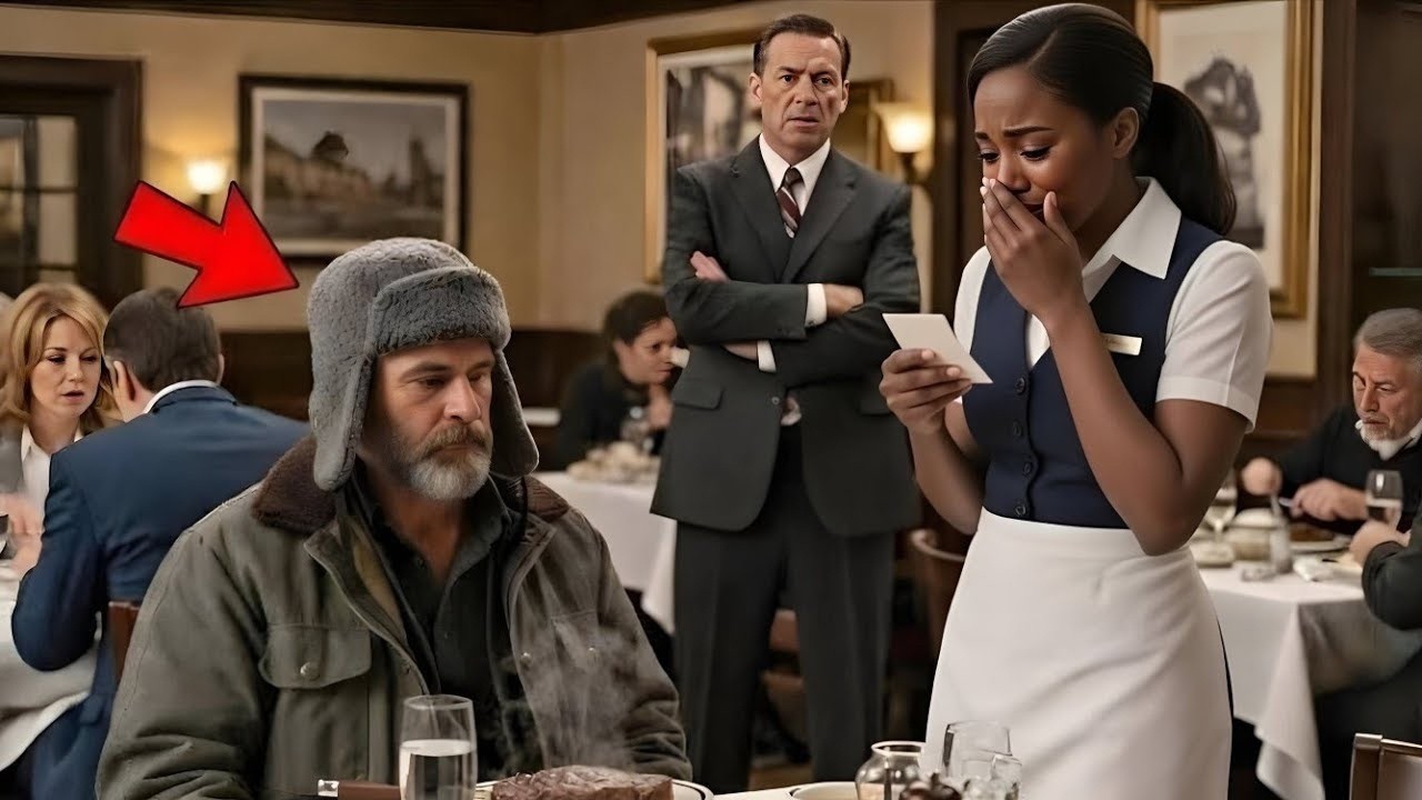 Black Waitress feed homeless man Then he Slipped her A Note When She Read It She couldn't stop cryin