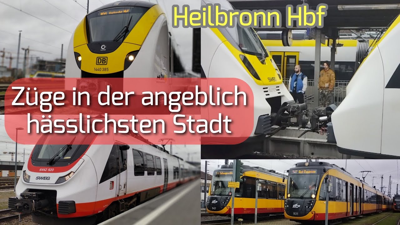 Züge in einer der angeblich hässlichsten Städte | Heilbronn Hbf