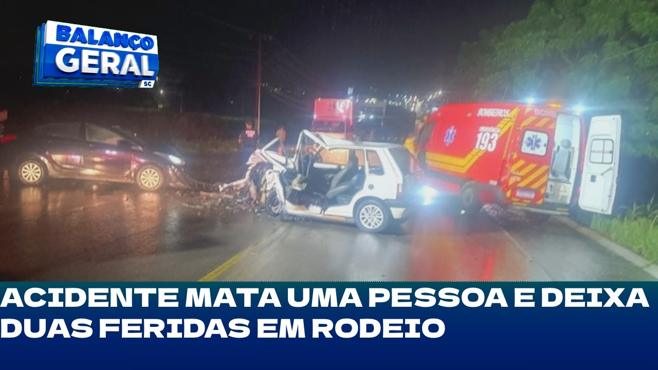 BR-470: acidente mata um pessoa e deixa duas feridas em Rodeio