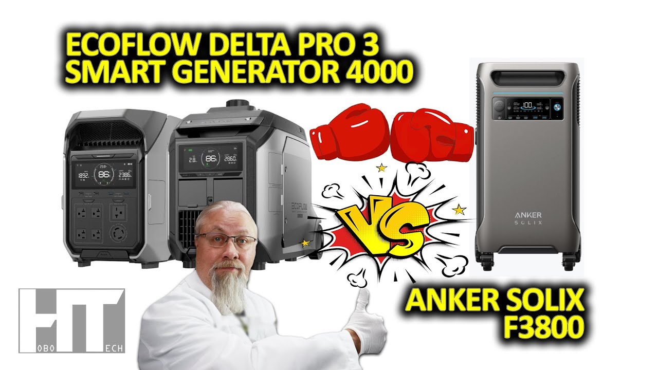 ECOFLOW Delta Pro 3 + Smart Generator 4000 vs. Anker Solix F3800