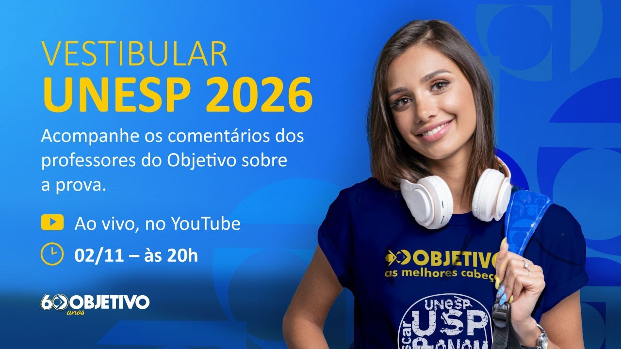 Comentário do vestibular Unesp 2026 – Ao vivo