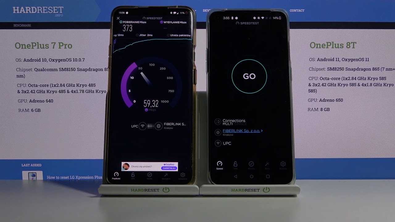Compare Wi-Fi Speed of OnePlus 7 Pro & OnePlus 8T &ndash; Network Speed Test