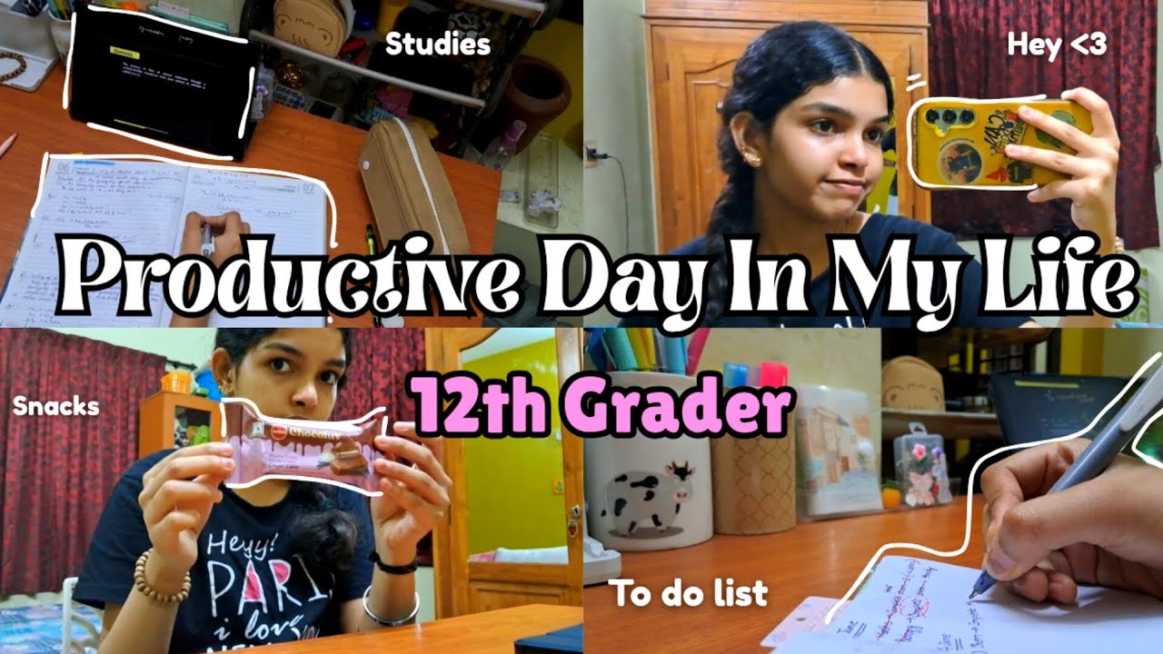 A Productive Day In My Life || 12th Grader || Malayalam || Study Vlog || Lonely Lunar