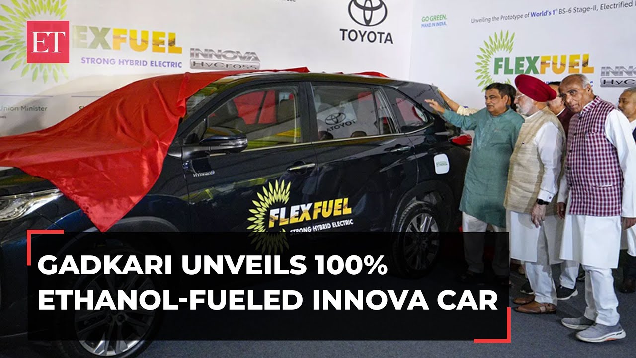 Toyota Innova Hycross: Nitin Gadkari launches world's first 100% ethanol-powered car