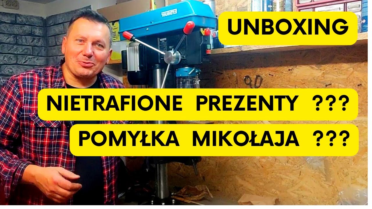 Mikołaj  pomylił prezenty - nietrafiony prezent - unboxing wiertarka  stołowa erbauer