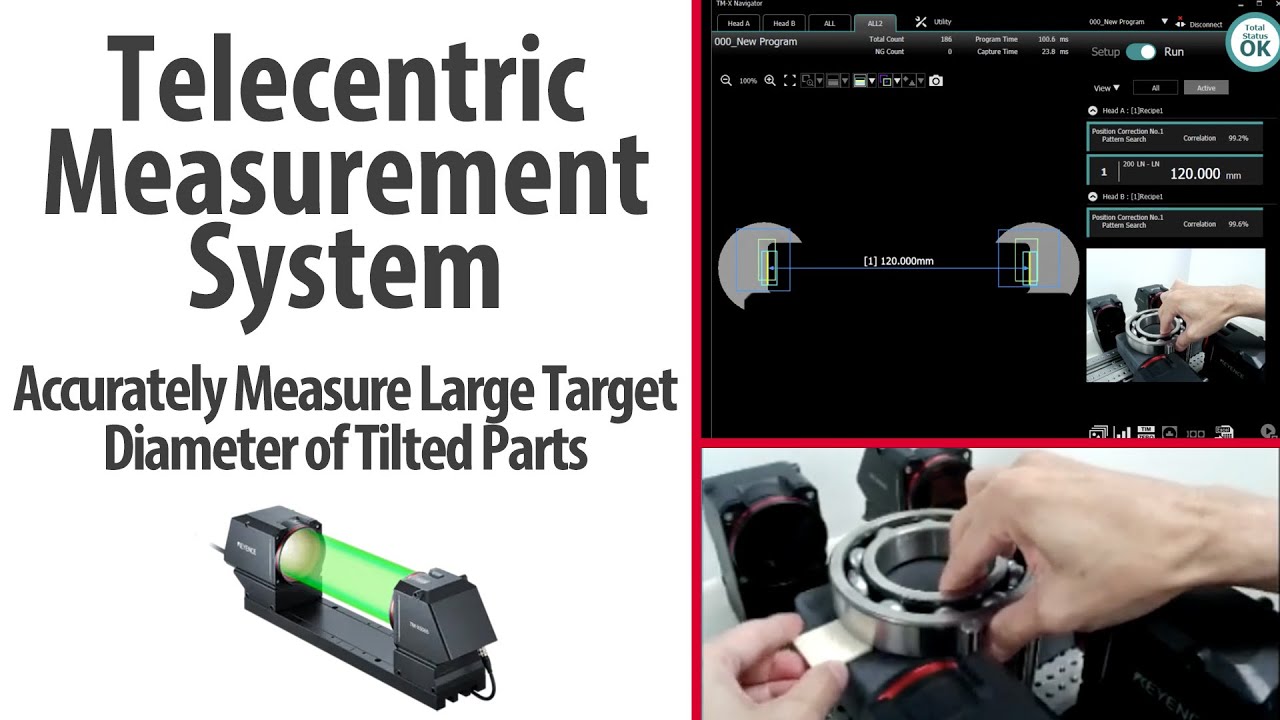 Accurately Measure Large Target Diameter of Tilted Parts with Dual Head TM-X5000 System