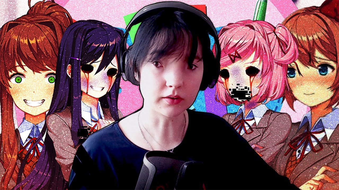 ZACZYNA BYĆ GROŹNIE w DOKI DOKI LITERATURE CLUB! [anime dziewczynki i horror]