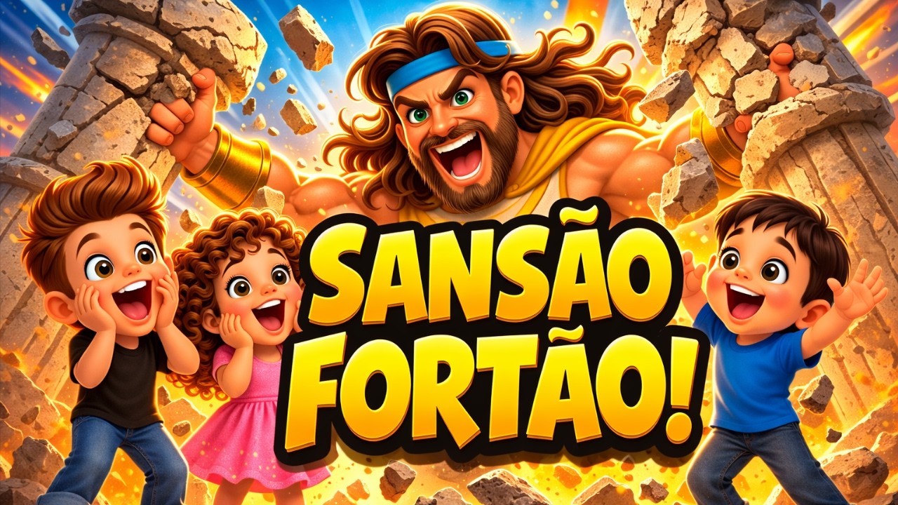 Historia de Sansão para Criancas | Musica Infantil Cristã | Kids da Fé