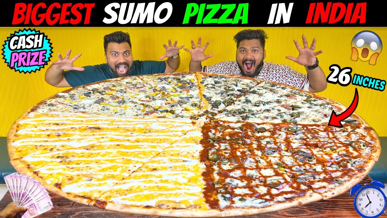 EAT & WIN 11,000/- CASH PRIZE😱 BIGGEST SUMO 26 INCHES PIZZA EATING CHALLENGE🔥 (Ep-574)