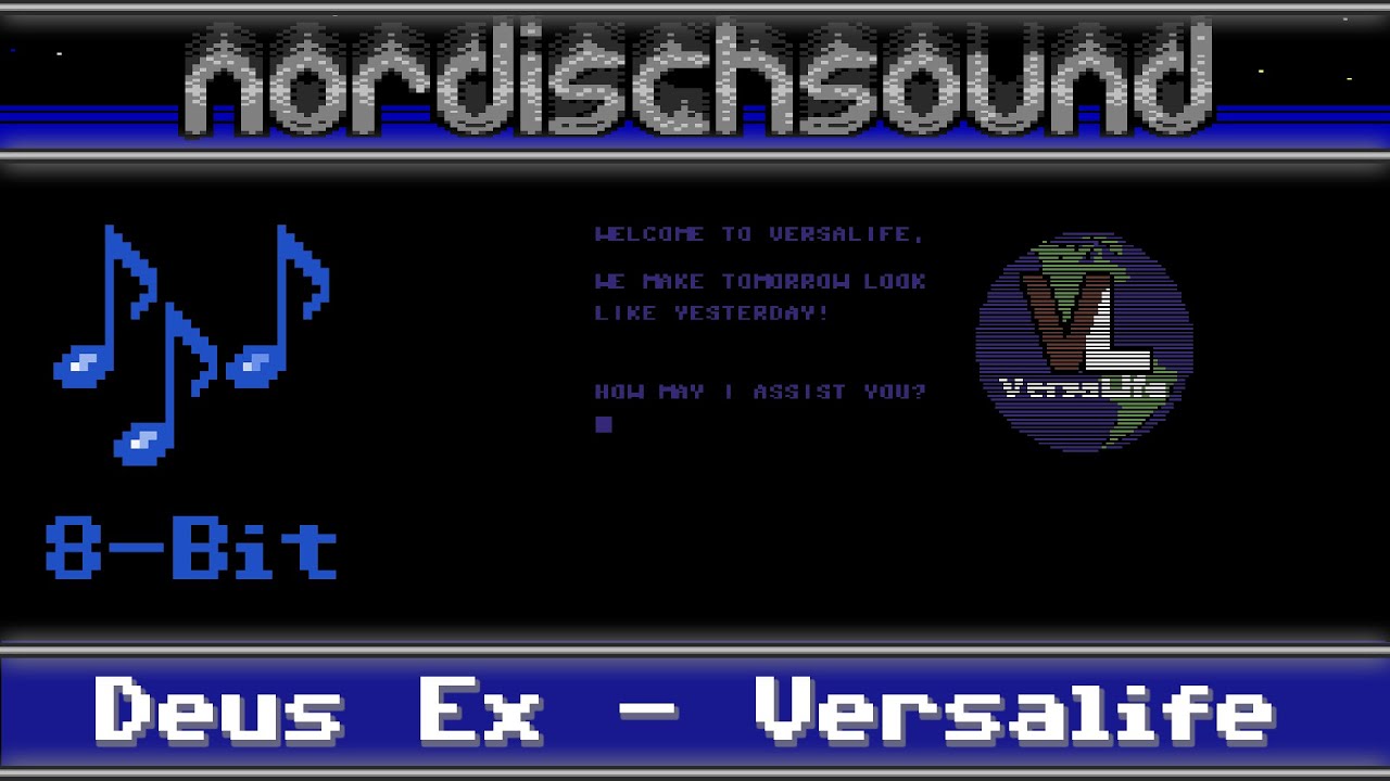 Deus Ex Versalife Theme in 8-bit C64 SID Cover oscilloscope view