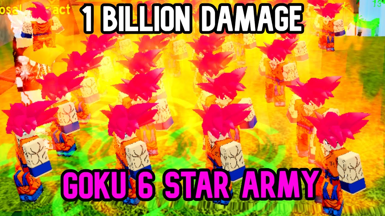 [1 BILLION DAMAGE/GEM FARM] Goku 6 Star Army vs Leaderboards in All Star Tower Defense