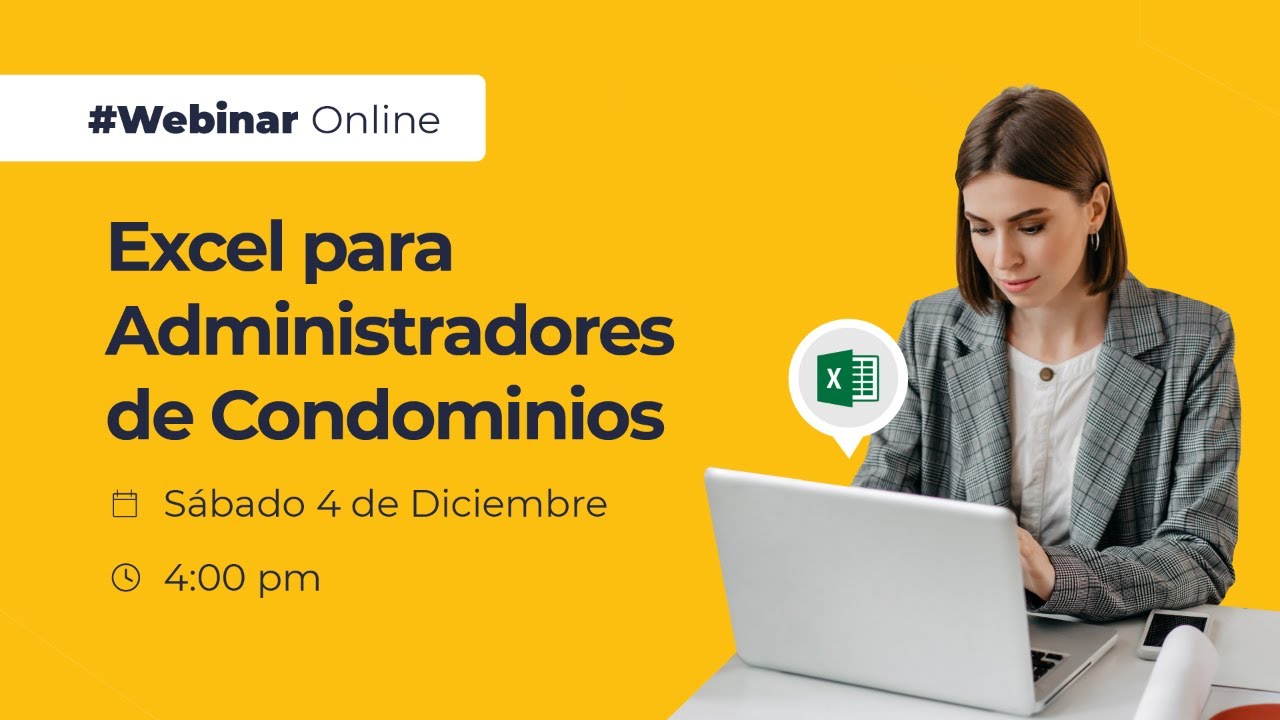 Charla virtual: Excel para Administradores de Condominios | 04/12/2021 - 4:00 PM (México)