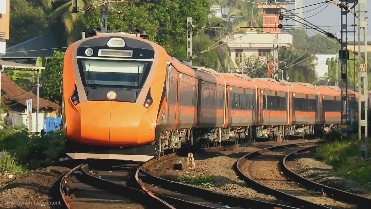 FIRST RUN with upgraded 20 coach VB - Trivandrum Kasargod Vande Bharat Express!