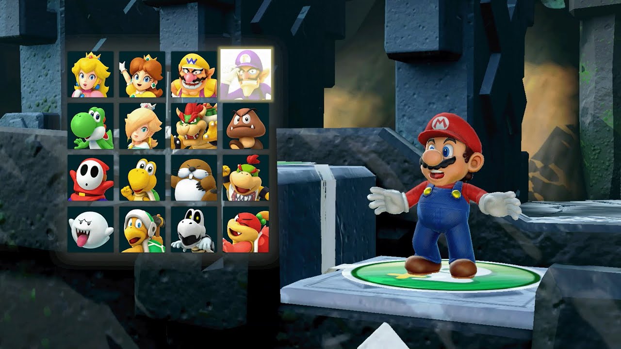 Super Mario Party - Mario vs Luigi vs Donkey Kong vs Diddy Kong - Whomp's Domino Ruins