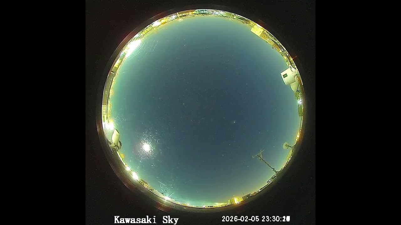 【24時間タイムラプス】2026年2月5日～6日　神奈川県川崎市の天気/空模様【24 hour timelapse】