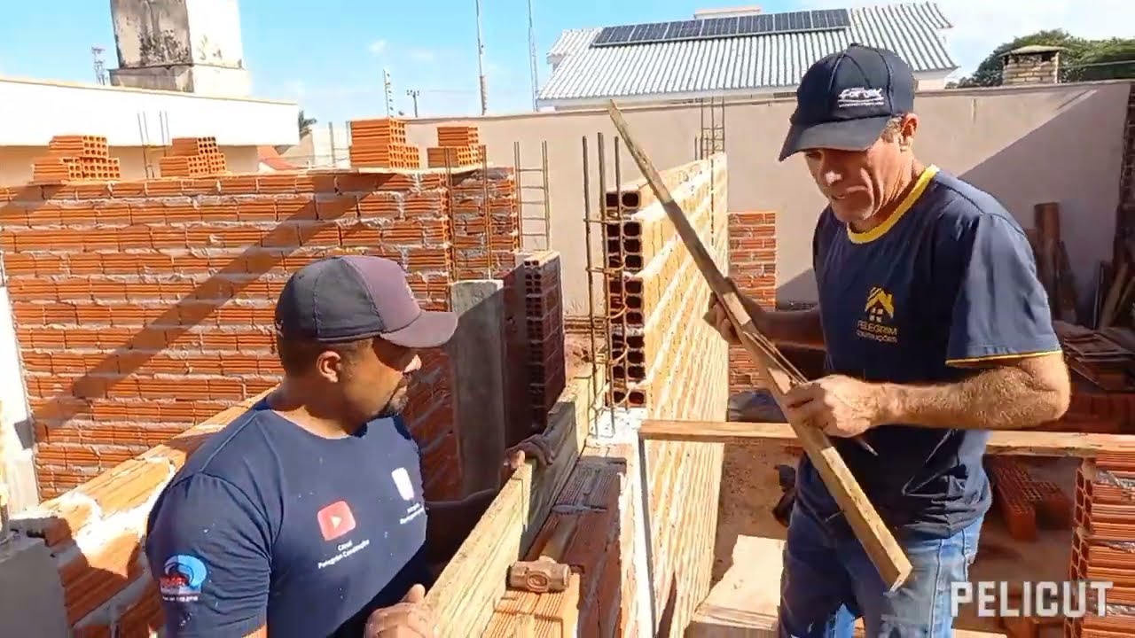 Fazendo caixarias de vergas em cima de vão de portas!