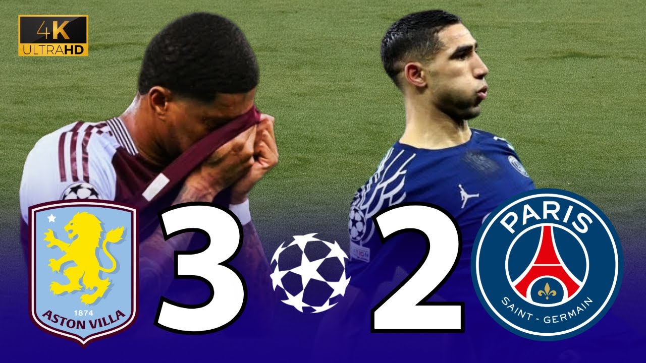 ASTON VILLA 3-2 PSG | UEFA CHAMPIONS LEAGUE HIGHLIGHTS & GOALS 2025 #ucl
