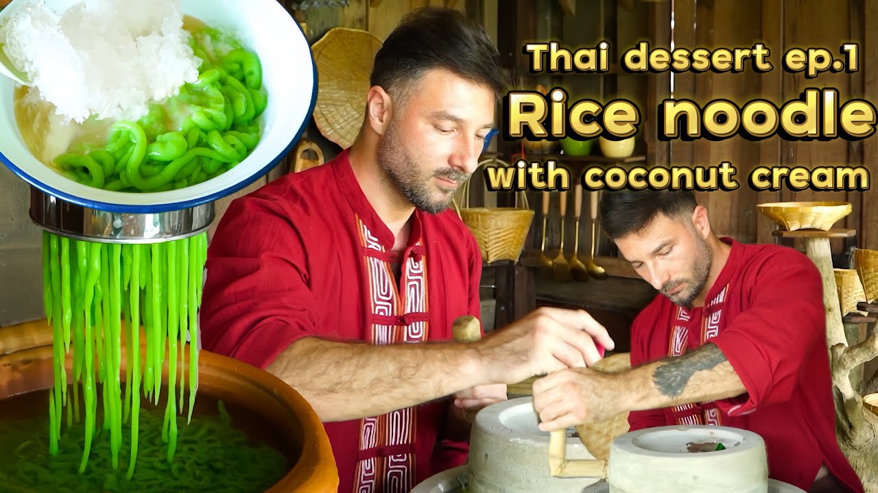 The Art of Rice noodle with coconut milk ( Lod Chong )