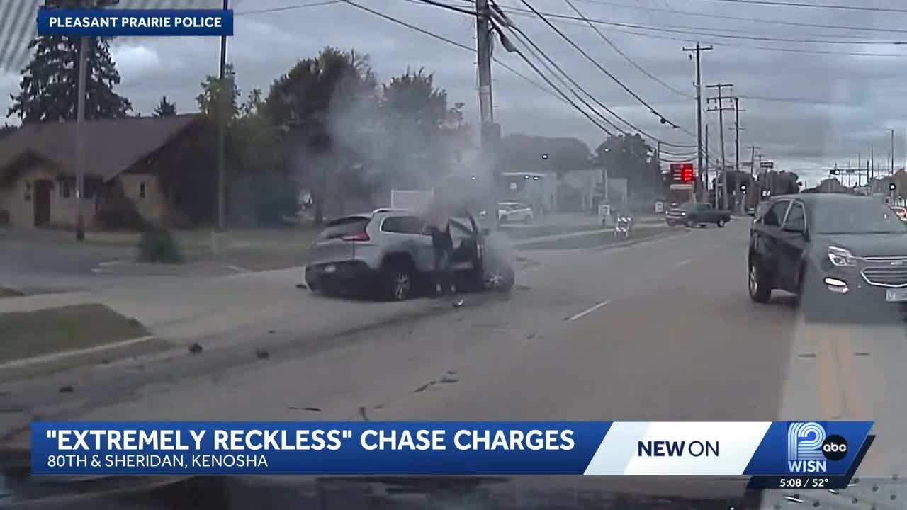 Police chase driver for 'extremely reckless driving,' ending in crash