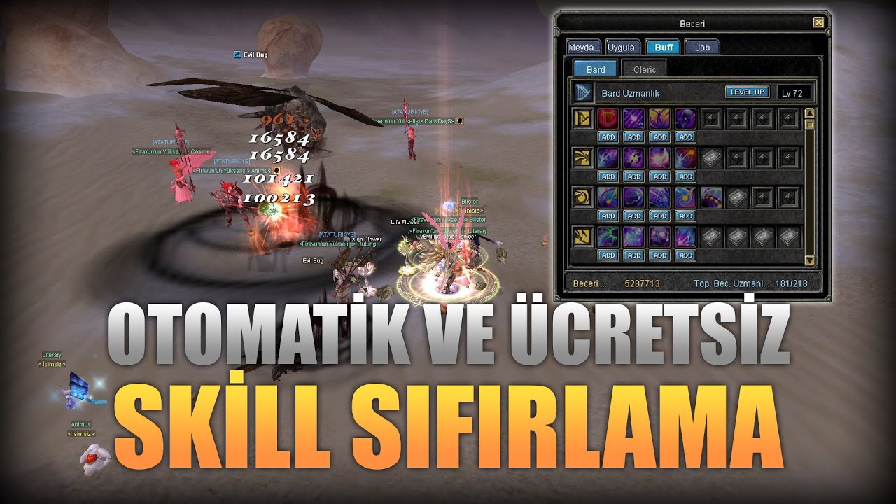 OTOMATİK VE ÜCRETSİZ SKİLL KAPATMA TRSRO