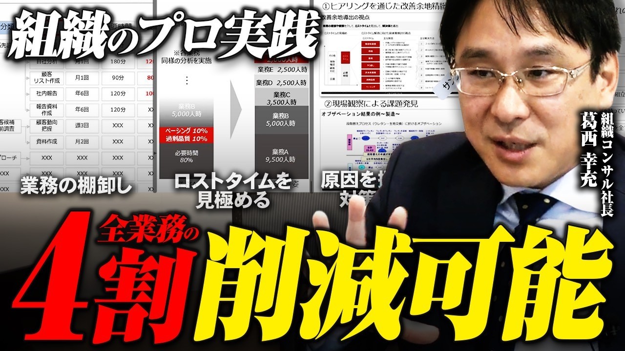 【30~40%削減】これはすごい。組織のプロが「業務効率化」の具体的な手順を紹介