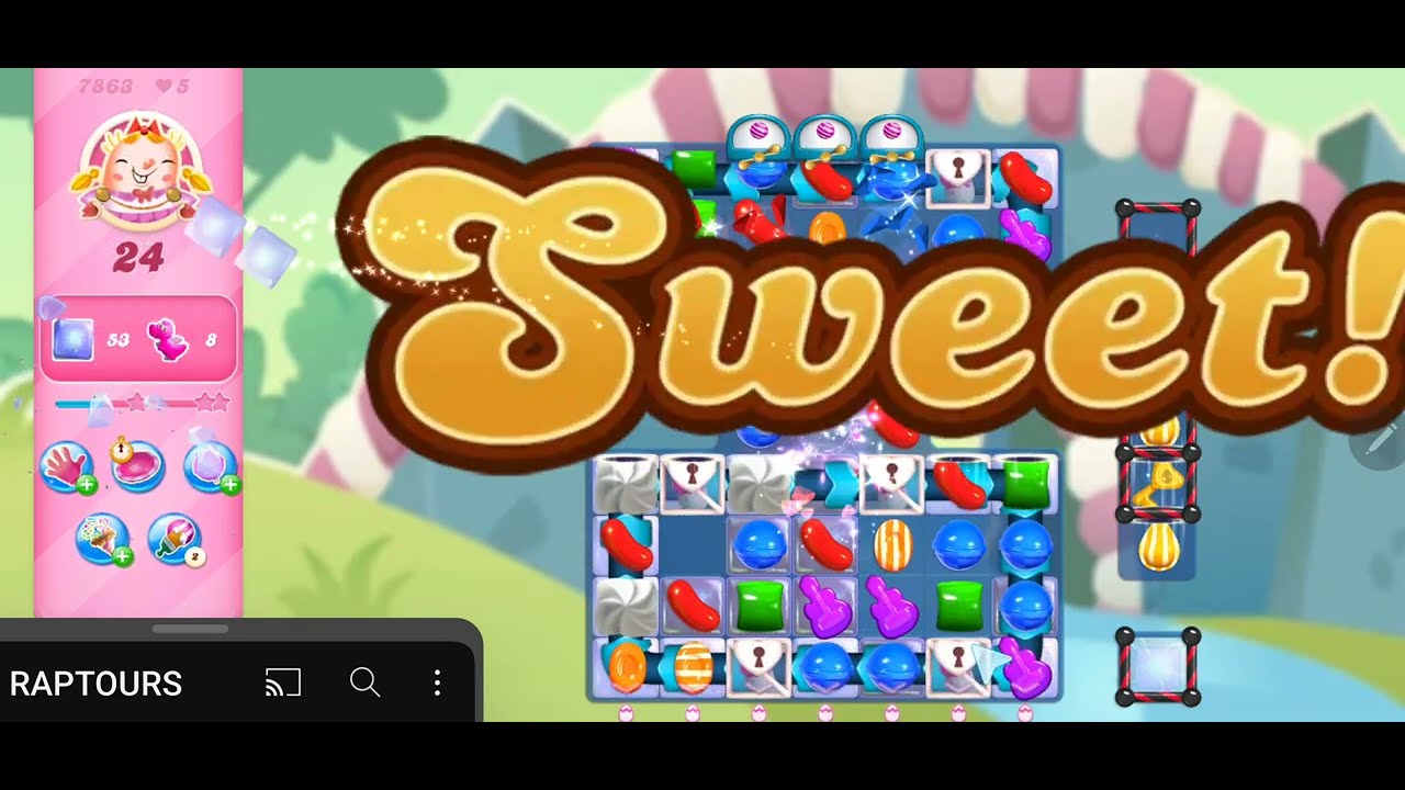 Candy Crush Saga Level 7863 NO BOOSTERS Passed on First Try! Combolicious!