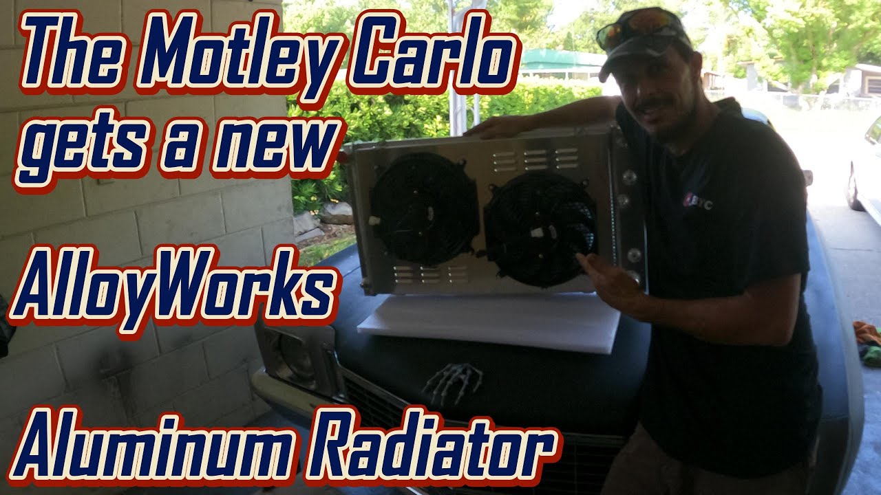 We install @alloyworks4107 aluminum radiator and fan kit in our 1972 Monte Carlo, Review and install