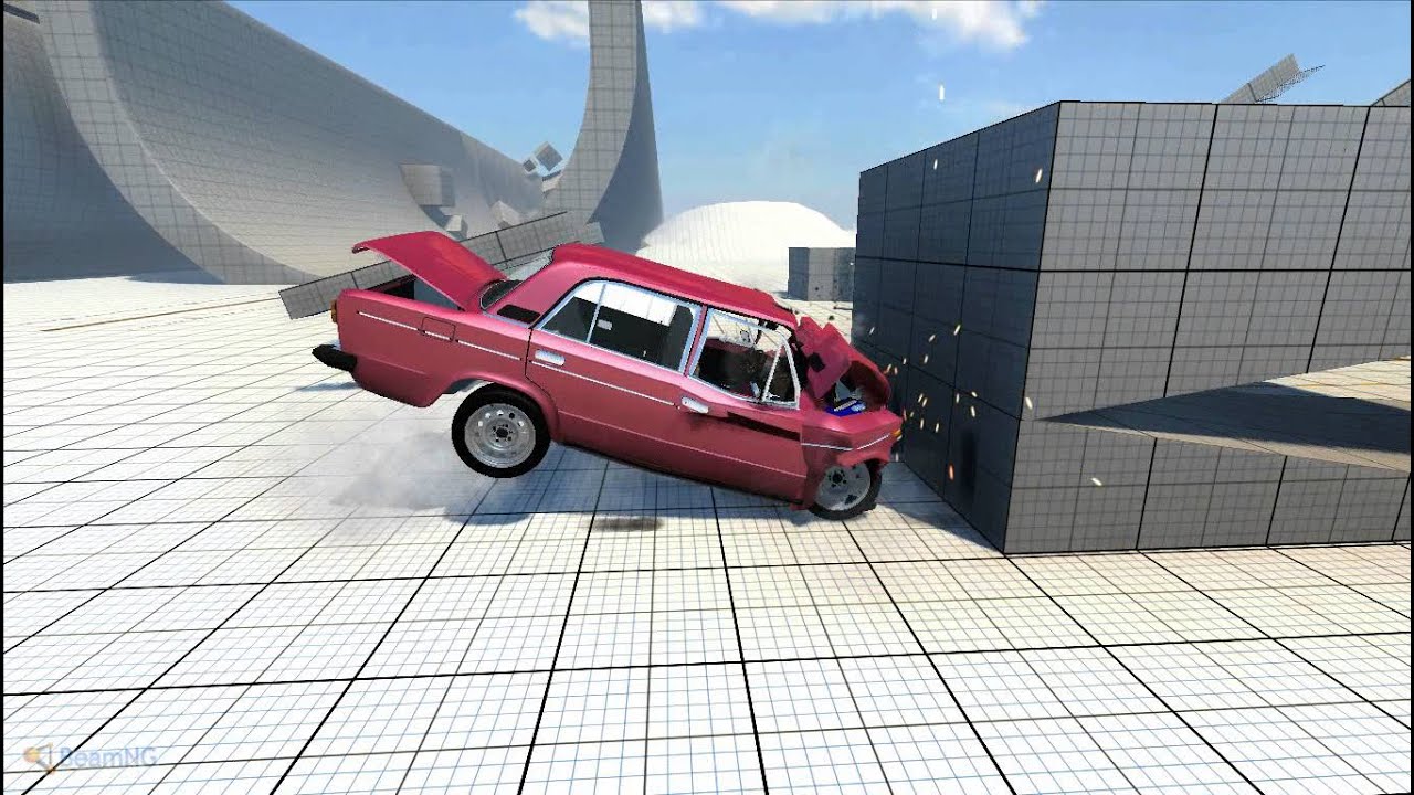#9 ВАЗ 2106 - BeamNG Slow-mo Crash
