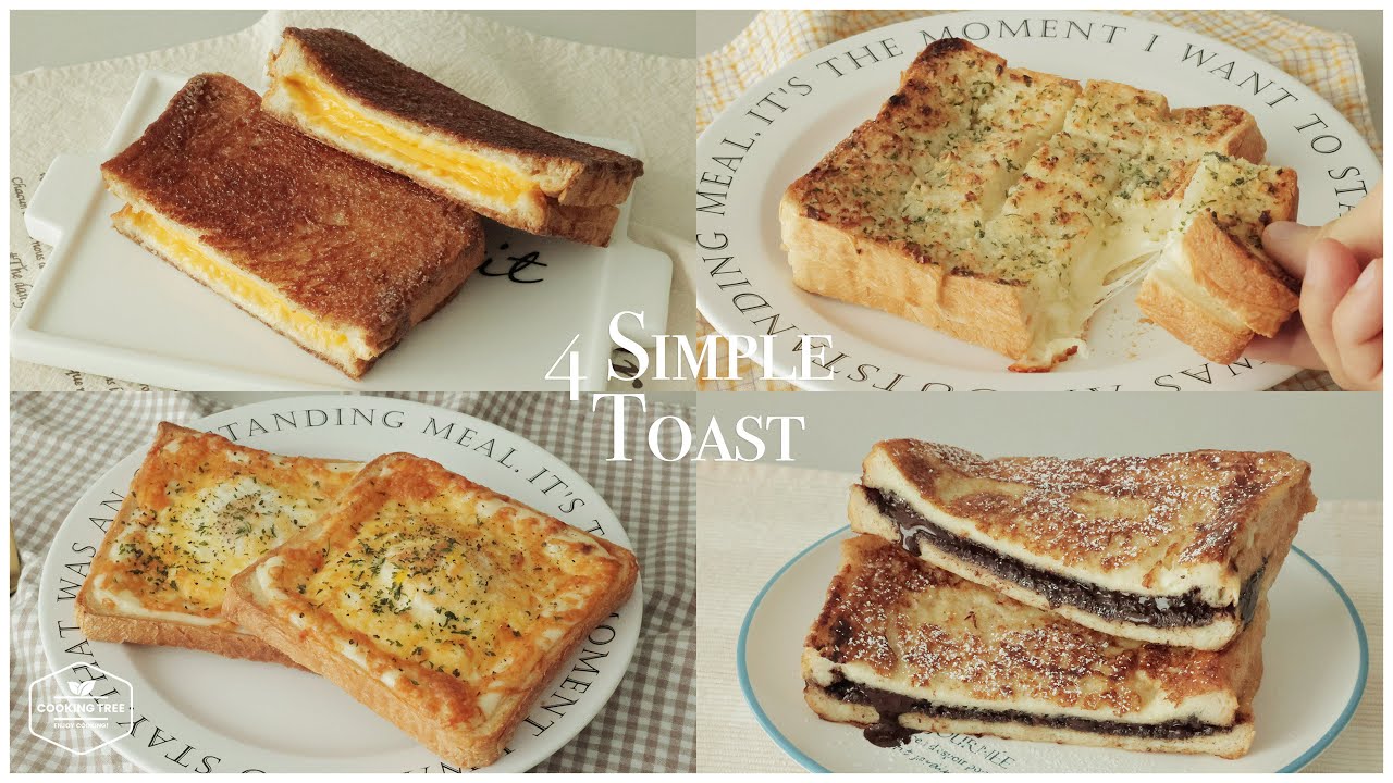 4 простых и вкусных рецепта тостов | Французские тосты, Чесночные тосты, Сырные тосты, Яйцо, Шоколад