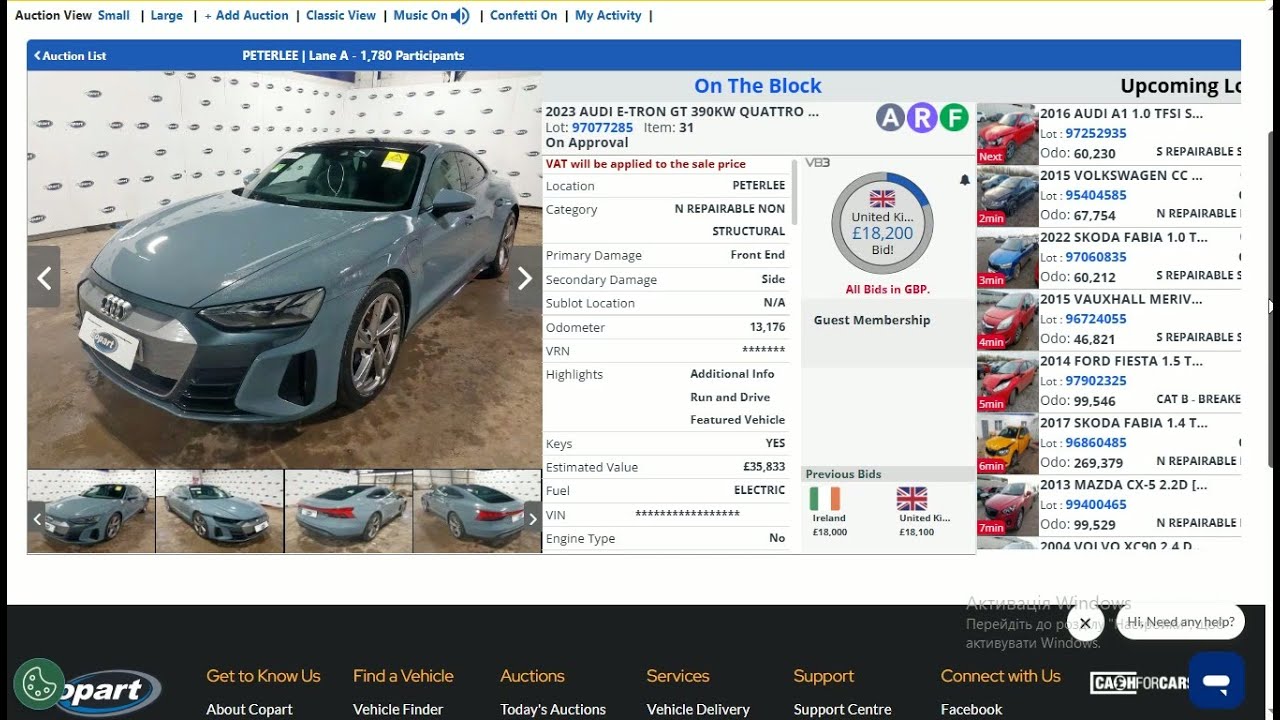 Live Copart UK Car Auction | Real Bidding & Final Prices