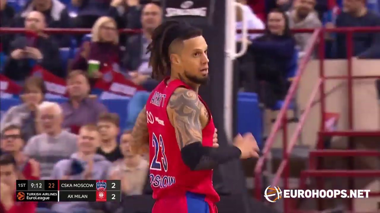 CSKA Moscow-AX Armani Exchange Milan 78-75: Daniel Hackett (28 points)