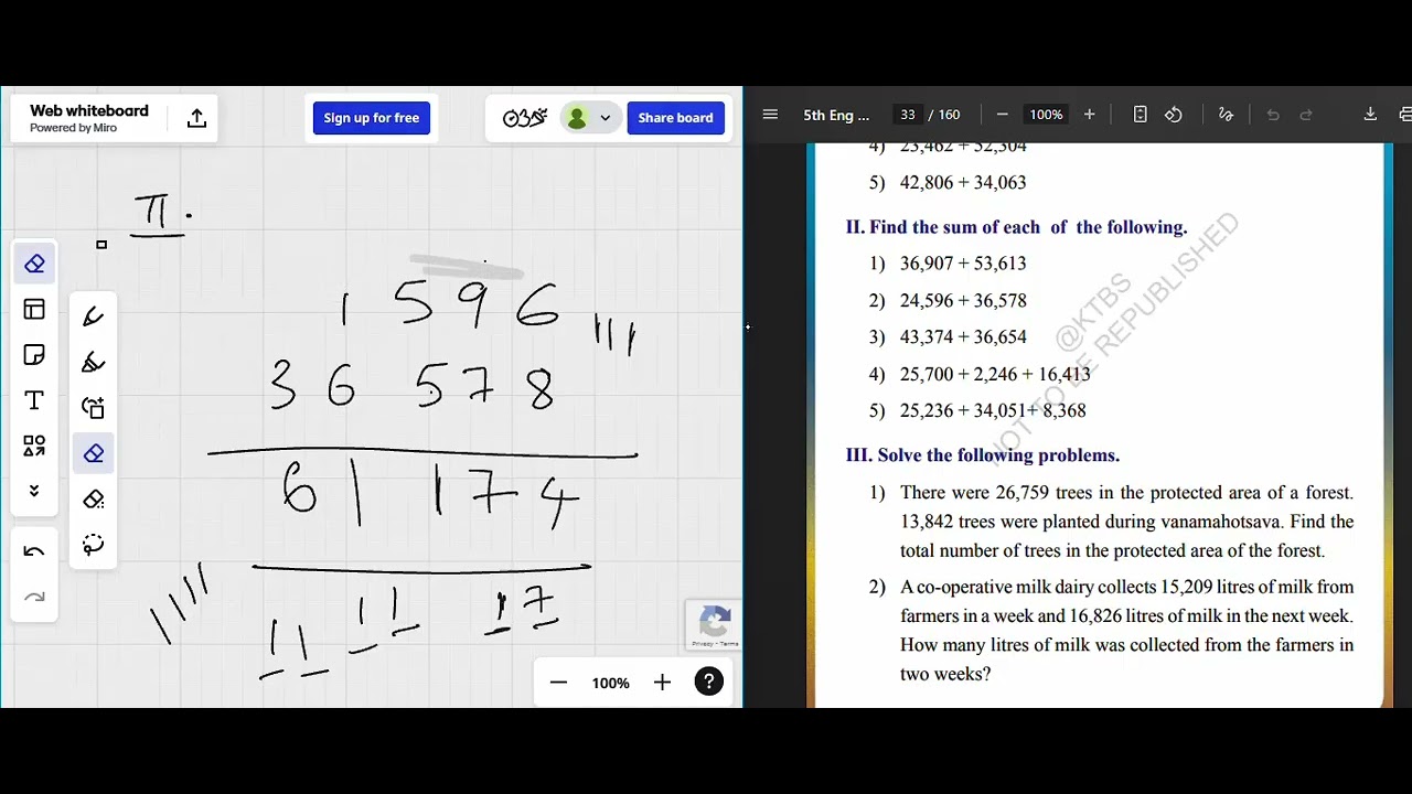 Class 5th | Execise 2.1 |  Find the sum of each of the following with solution