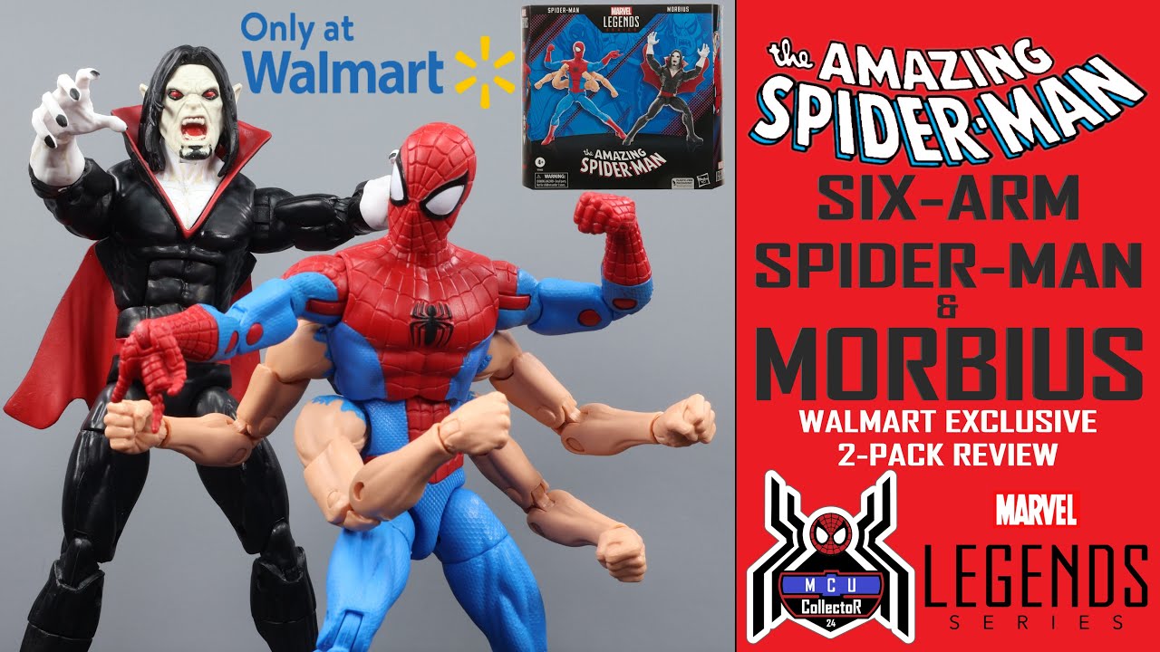 Marvel Legends Six-Arm SPIDER-MAN & MORBIUS Walmart Exclusive 2-Pack Review