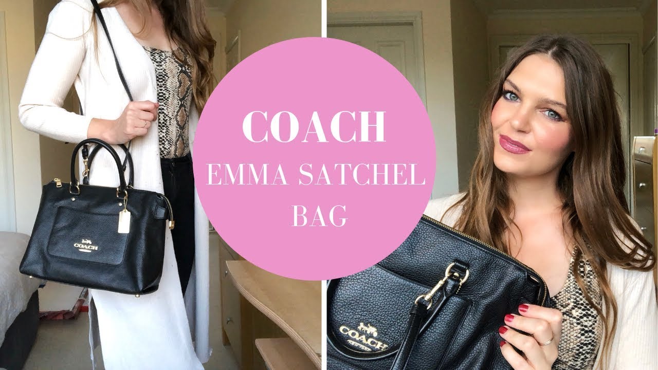 NEW COACH HANDBAG | EMMA SATCHEL | UNBOXING + REVIEW