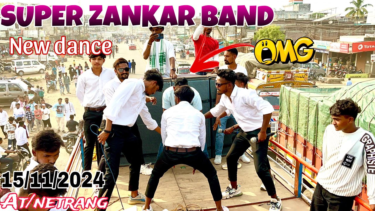Super ZANKAR Star Band new dance🕺 at/NETRANG#.15/11/2024 #full Mauj #adivasi program ￼