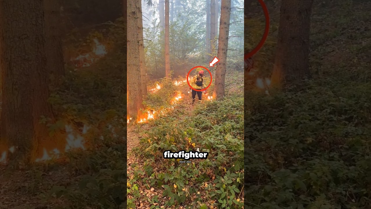 Why Is This Firefighter Starting a Forest Fire? 😱#shorts