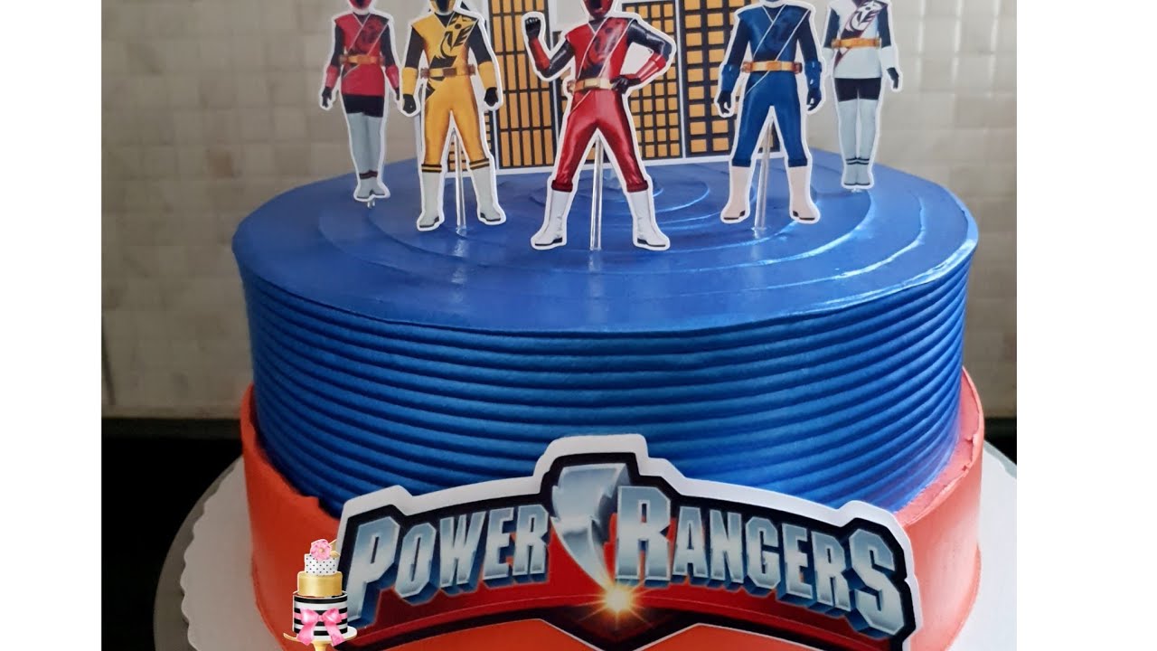 BOLO POWER RANGERS | BOLO CACHEPÔ | ATELIÊ DOCE - LIDIANE OLIVEIRA