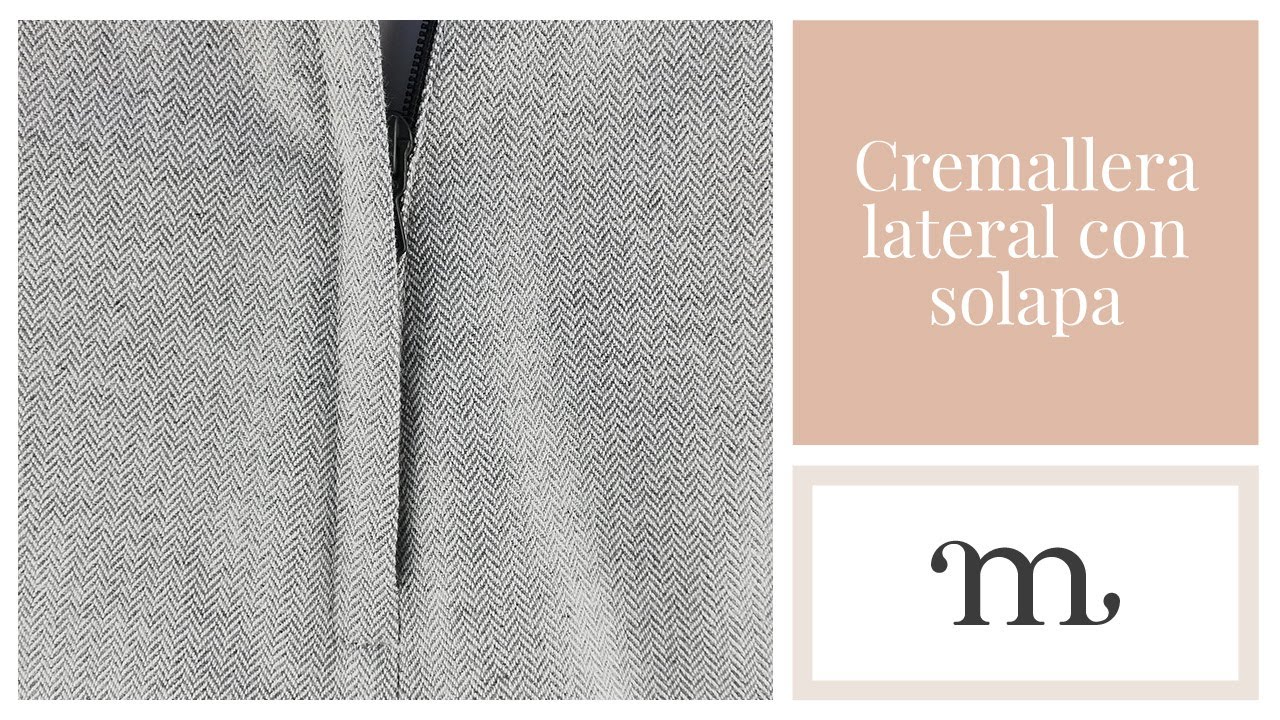 Cremallera lateral con solapa o tapeta