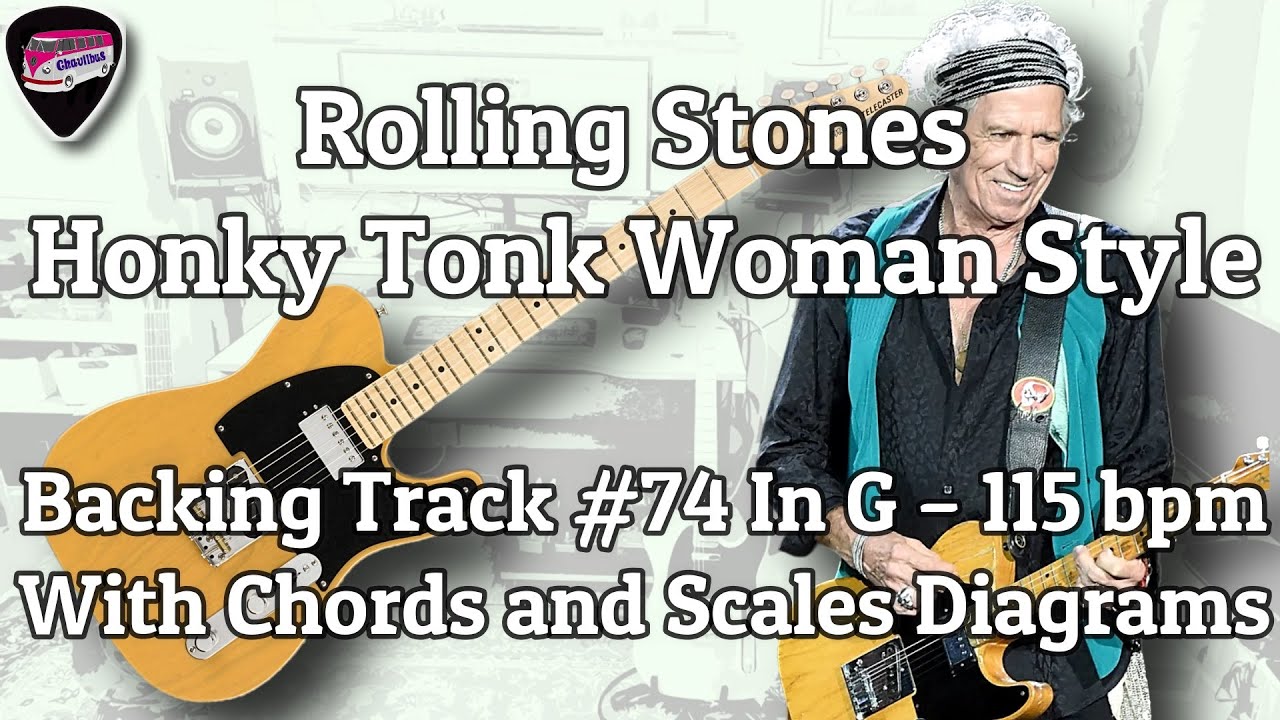 Honky Tonk Woman Style Backing Track #74 in G 115 bpm