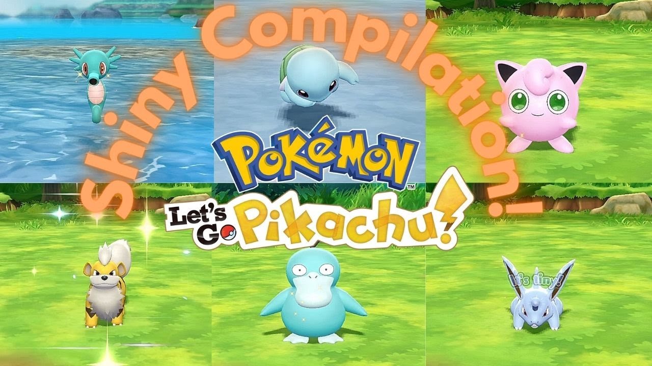 SHINY Compilation in Pokemon Let's GO Pikachu
