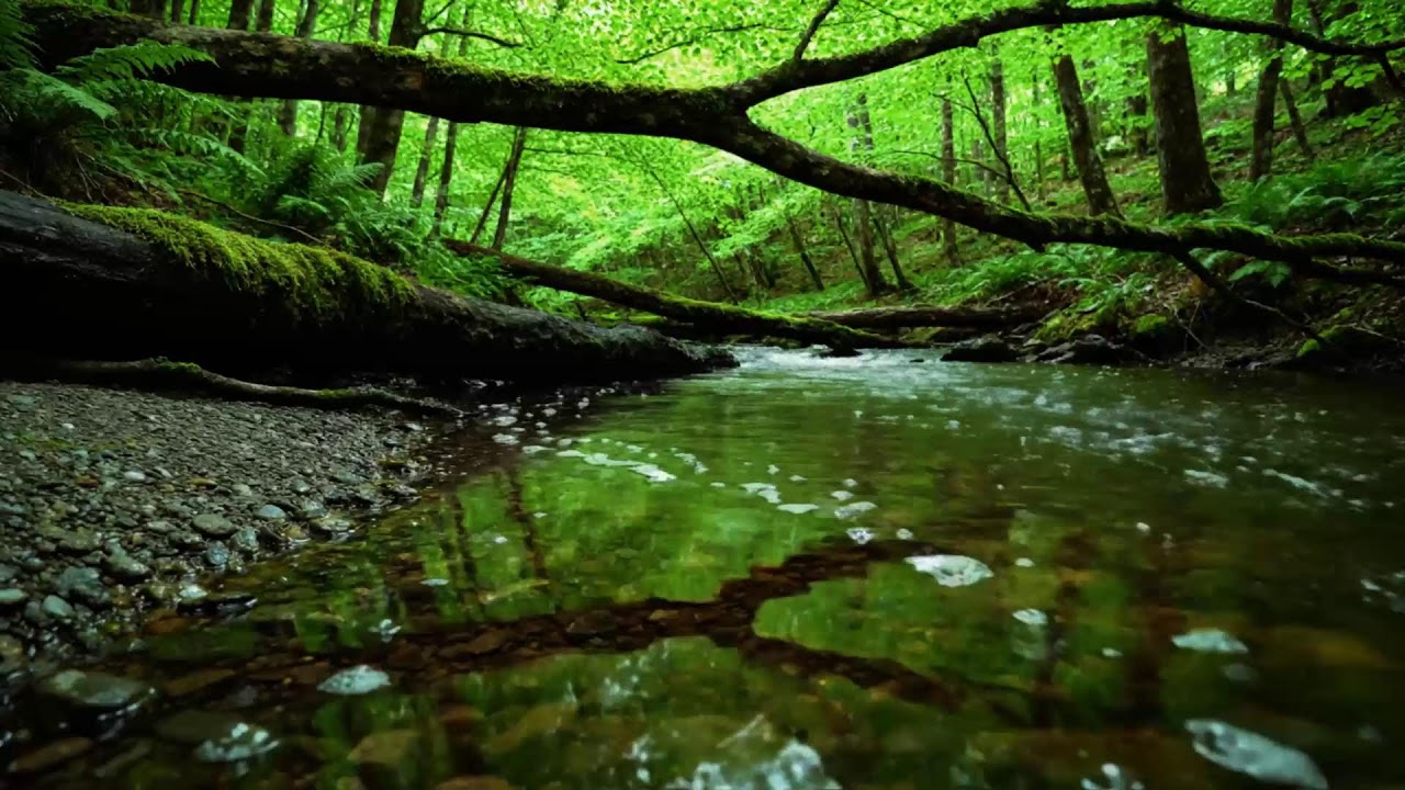 Forest Stream Sounds, Gentle Bird Song, Relaxing Nature Sounds