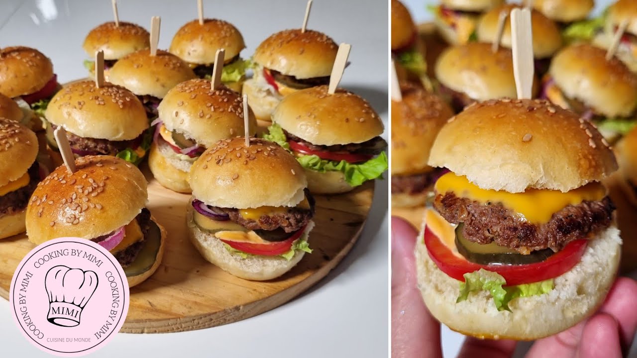 🍔RECETTE MINI BURGER MAISON MOELLEUX ET GOURMAND !