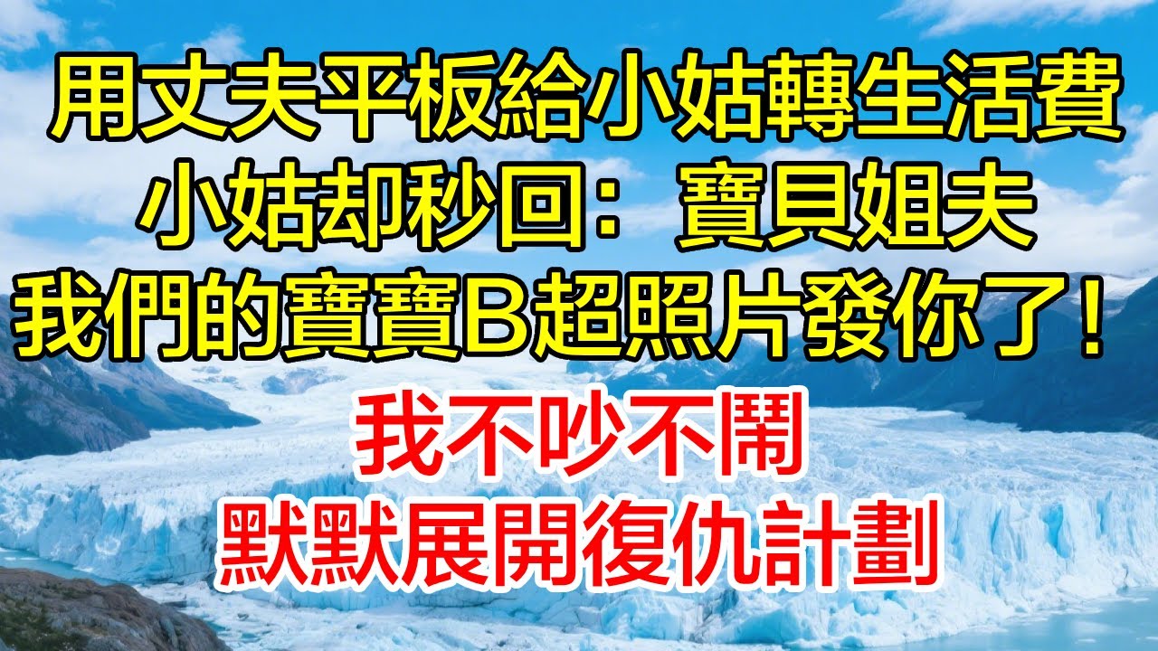 用丈夫平板給小姑轉生活費，小姑卻秒回：寶貝姐夫，我們的寶寶B超照片發你了！我沒吵，直接將產